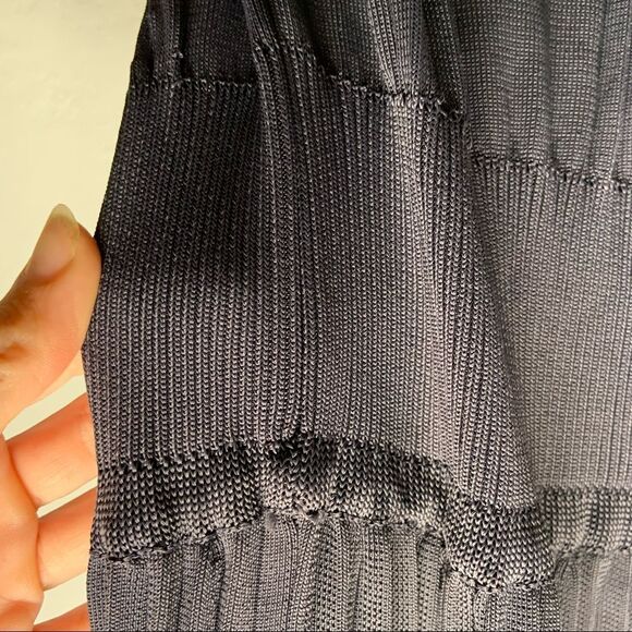 Sz Large Oscar De La Renta Navy Drop Waist Dress - Picture 11 of 11